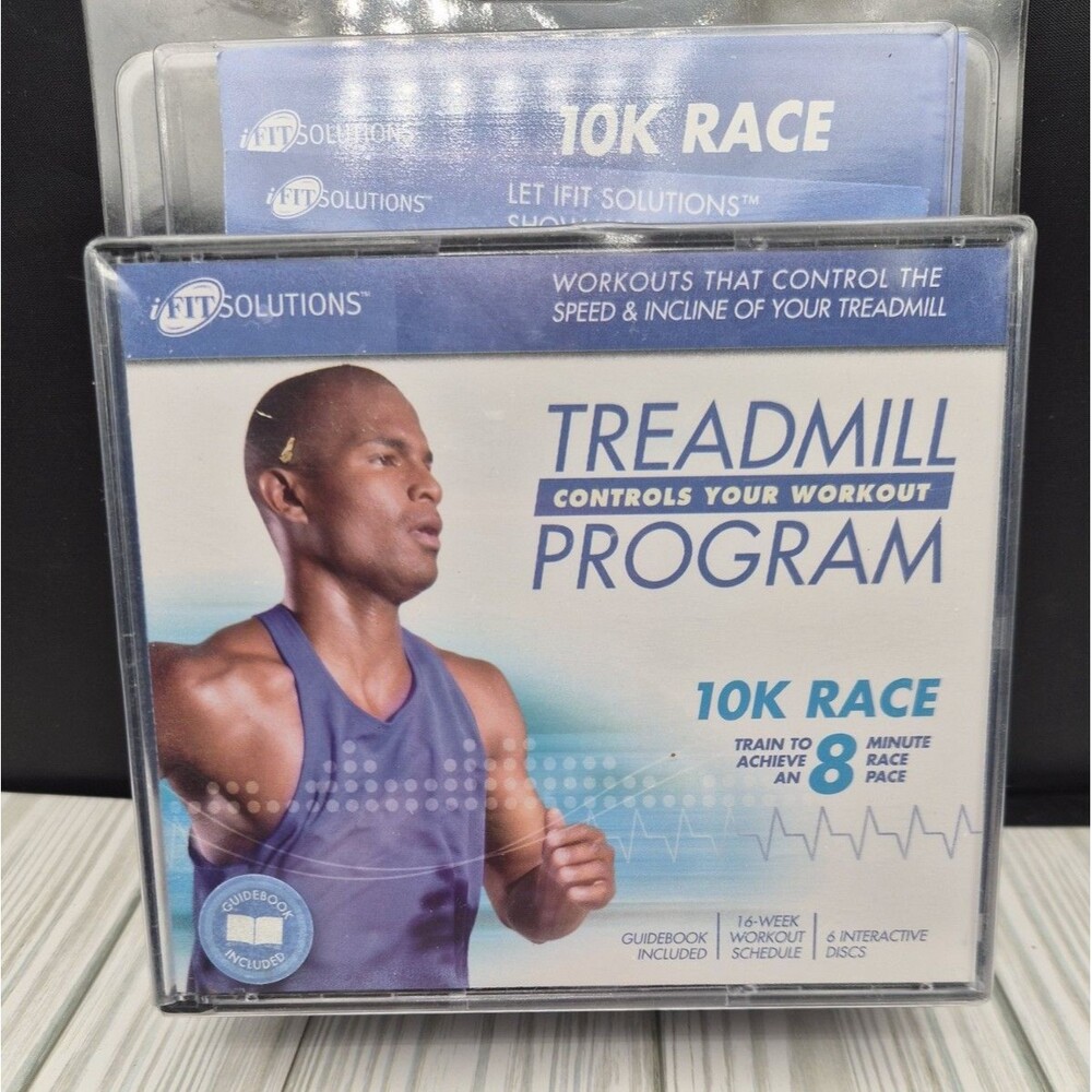 iFit Solutions 10K Race Training Program - 6 Interactive Discs - 8 Min Pace